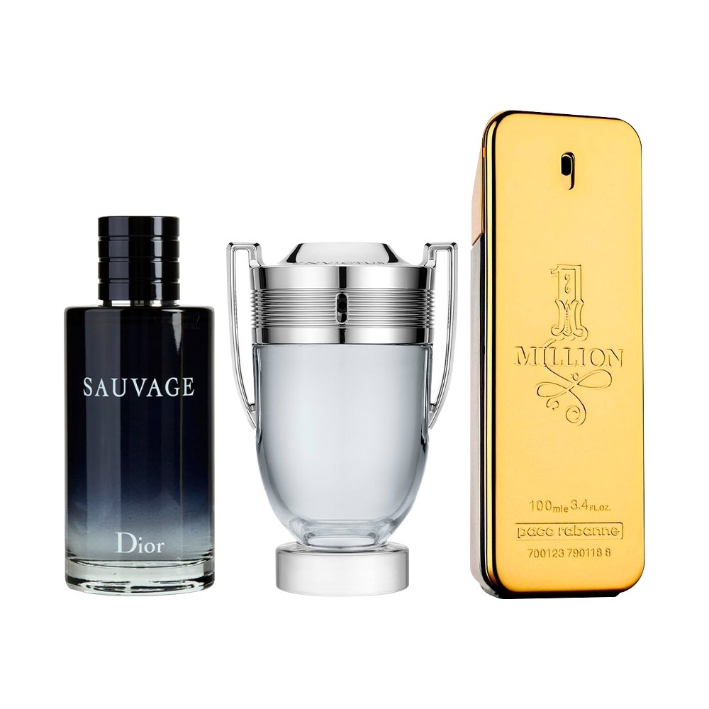 3 Parfum Combinatie - Herenparfums - Silver Scent, Azzaro en 212 Black [100 ml elk]